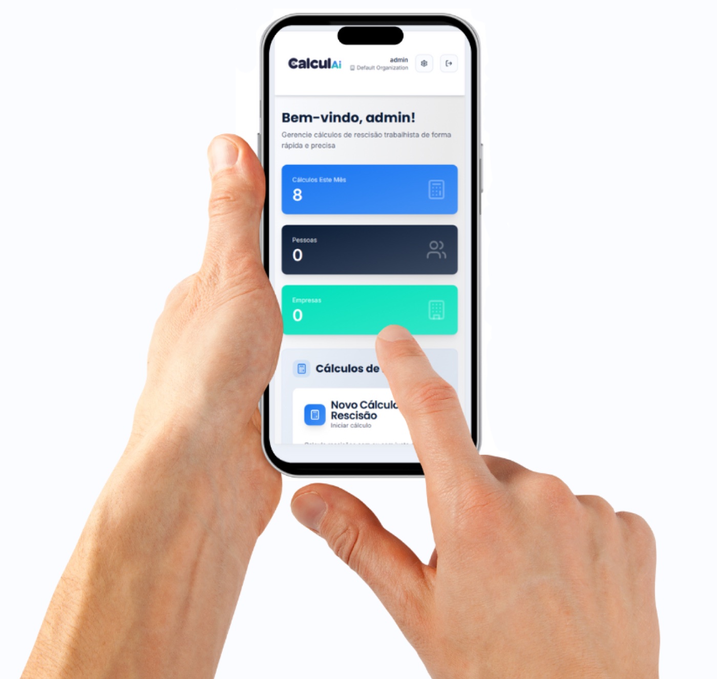 Calcul AI em uso no celular